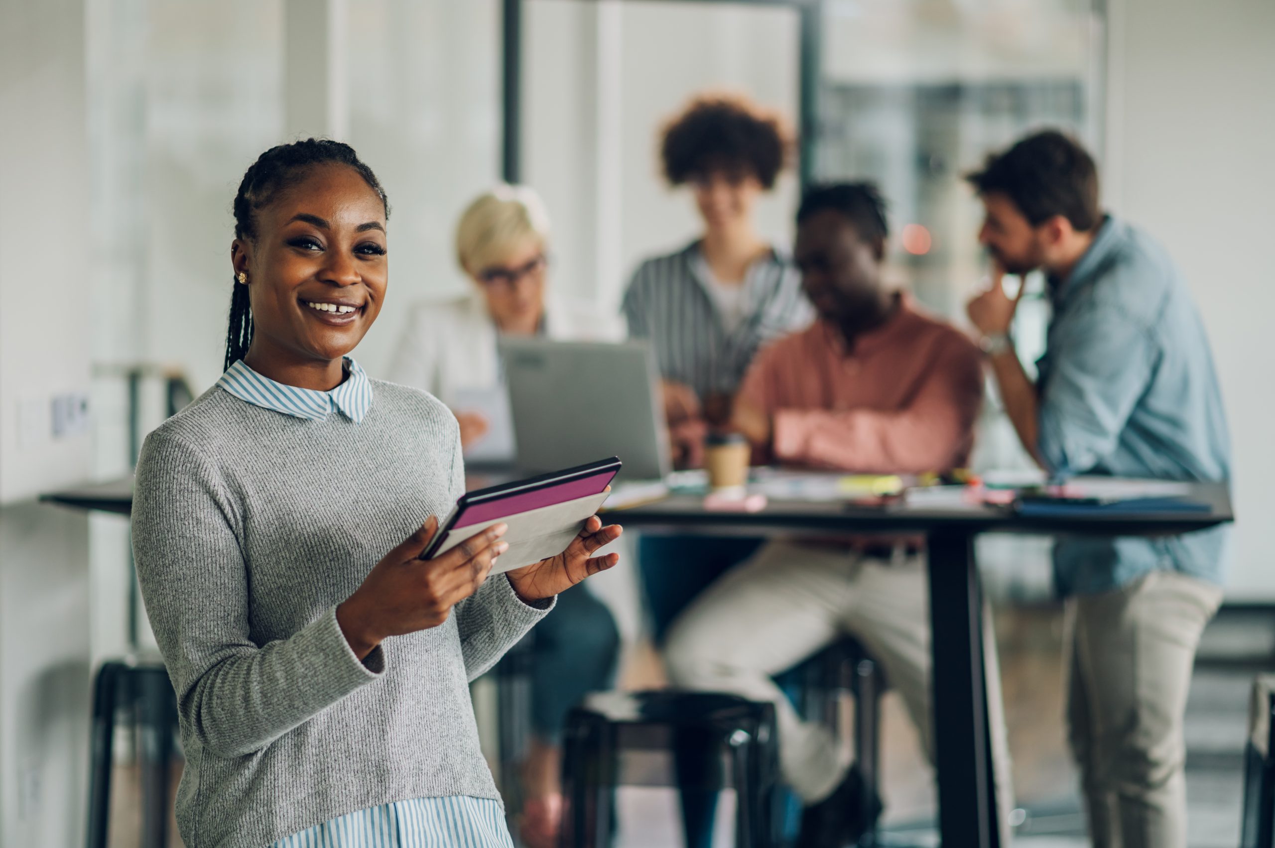 People working on laptop